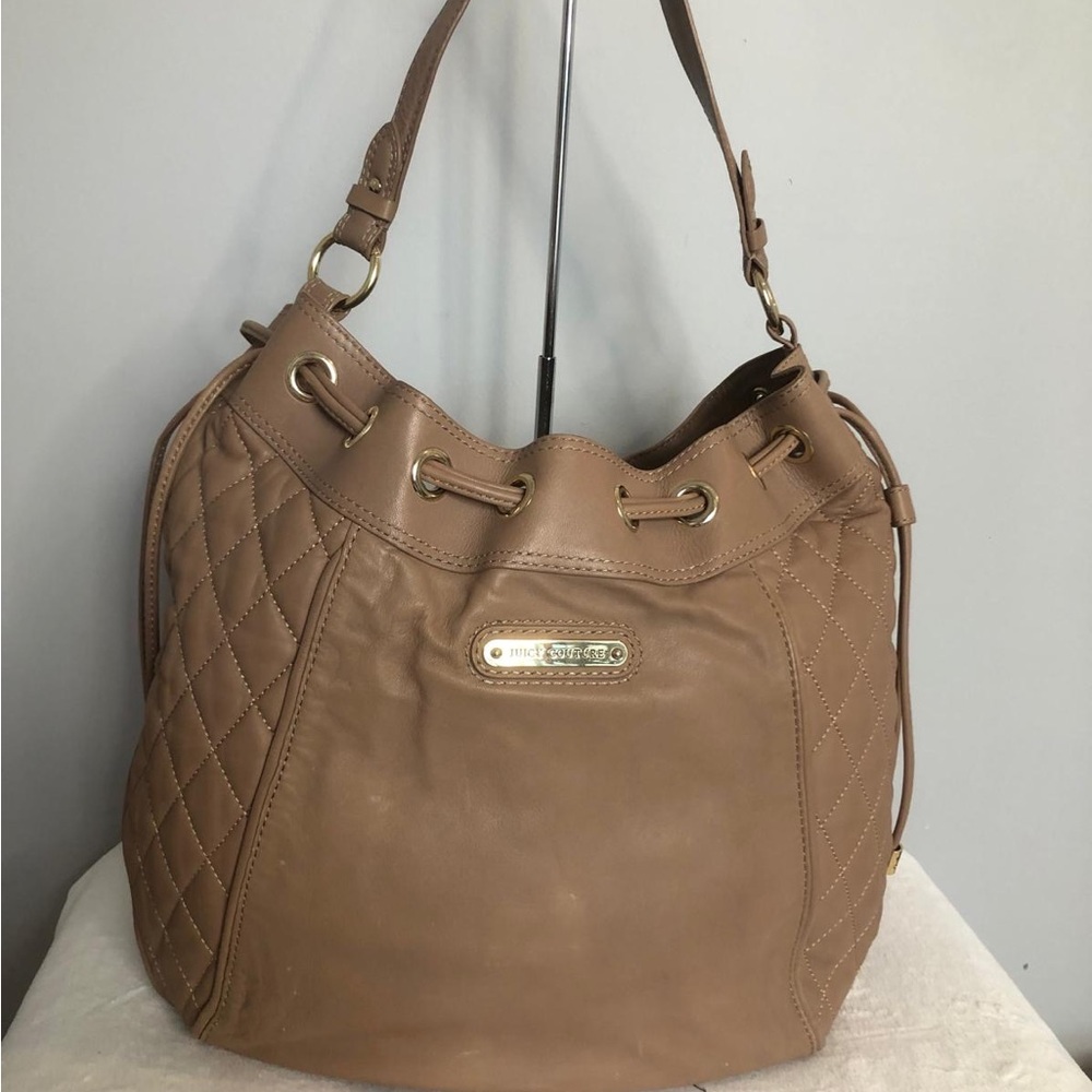 Juicy Couture Tan Quilted Shoulder Bag
